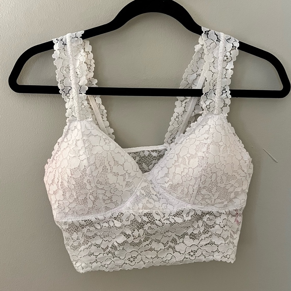 White lace bra size large